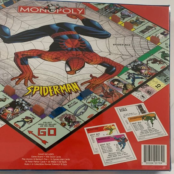 Vintage‎ Monopoly Spider-man Collector's Edition 2002 Board Game Hasbro Sealed - Picture 6 of 8
